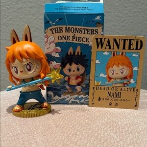 The Monsters x One Piece Nami Figure - Orange and Blue